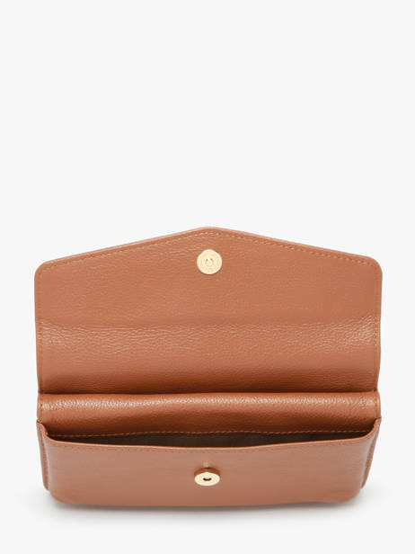 Sac Pochette Luna Cuir Avec Chaînette Amovible Hexagona Marron luna 688422 vue secondaire 3