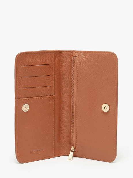 Sac Pochette Luna Cuir Avec Chaînette Amovible Hexagona Marron luna 688422 vue secondaire 4