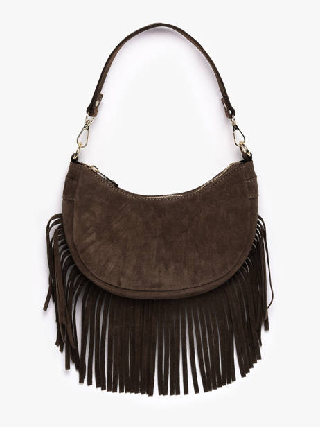 Sac Porté épaule Velvet Cuir Milano Marron velvet VE25064O vue secondaire 2