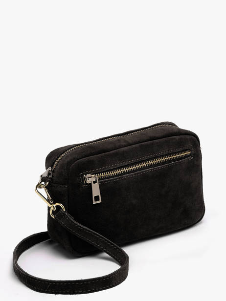 Sac Bandoulière Velvet Cuir Milano Noir velvet VE25115 vue secondaire 2