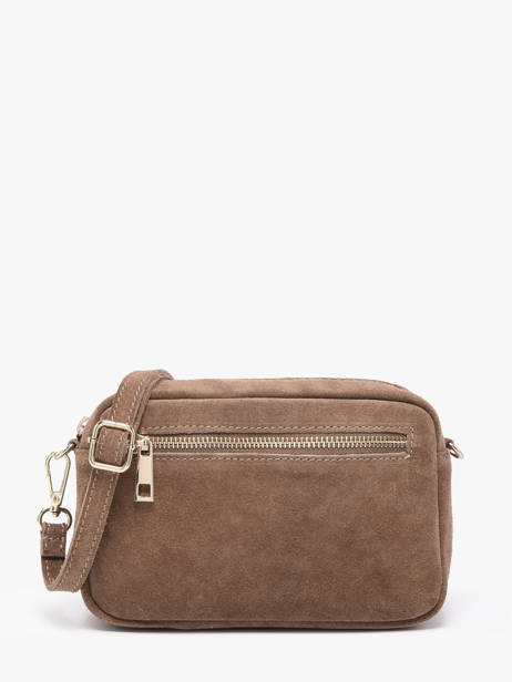 Sac Bandoulière Velvet Cuir Milano Beige velvet VE25115