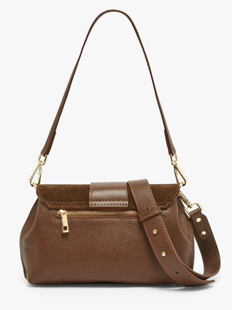 Satchel Velvet Caviar Leather Milano Brown velvet caviar VC25114 other view 4
