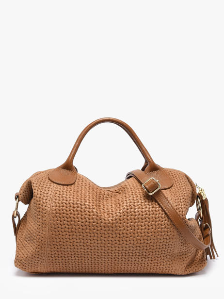Satchel Beautiful Leather Milano Brown beautiful BE25111 other view 4