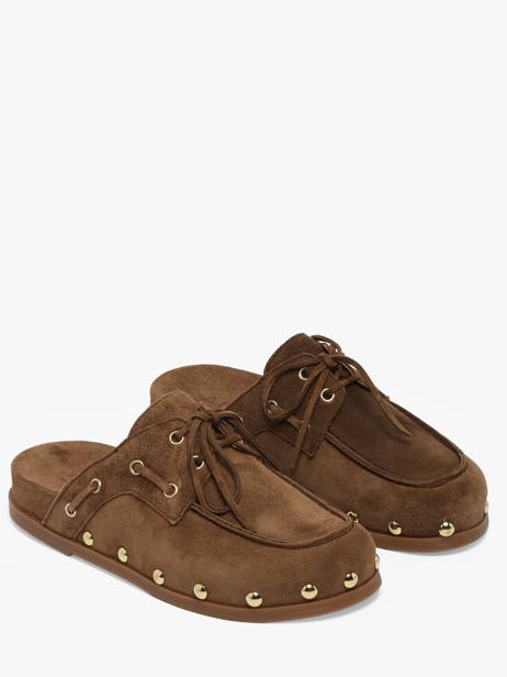 Mules En Cuir Alpe Marron women 53971119 vue secondaire 1