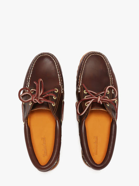 Boat Shoes In Leather Timberland Brown women 13042141 other view 3