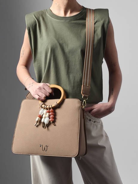Satchel Camomille Pearl Woomen Beige camomille pearl WCAE1M other view 2