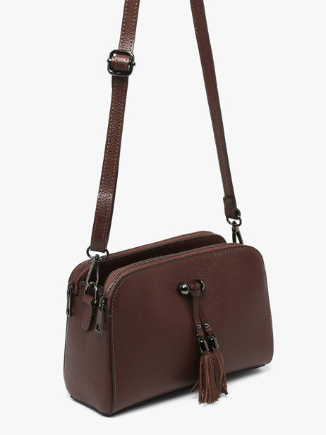Leather Caviar Crossbody Bag Milano Brown caviar CA21101 other view 2