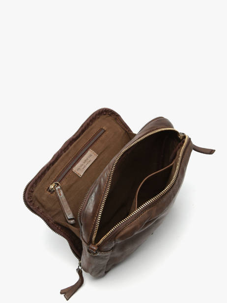 Sac Bandoulière Heritage Cuir Biba Marron heritage BT32 vue secondaire 3