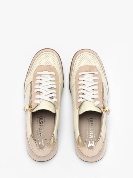 Sneakers In Leather Mephisto Beige women P5147016 other view 3