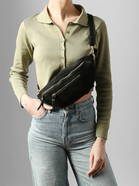 Belt Bag Milano Black velvet VE24119O other view 1