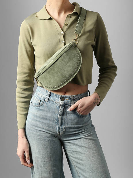 Belt Bag Milano Green velvet VE25111 other view 1