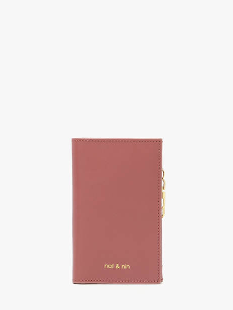 Porte-monnaie Vintage Cuir Nat et nin Rose vintage OSHI