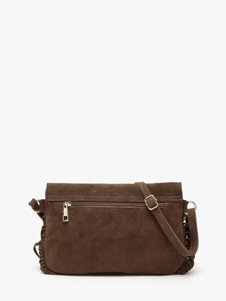 Shoulder Bag Velvet Leather Milano Brown velvet VE24115O other view 4