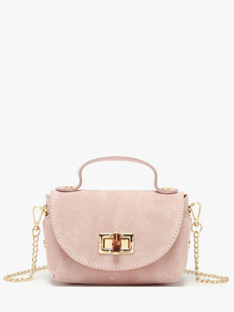 Crossbody Bag Velvet Leather Milano Pink velvet VE24117