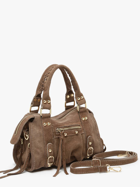 Sac Bandoulière Velvet Cuir Milano Beige velvet VE24093O vue secondaire 2