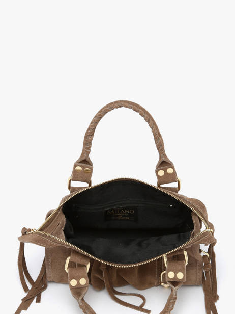 Sac Bandoulière Velvet Cuir Milano Beige velvet VE24093O vue secondaire 3