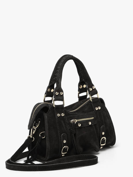 Crossbody Bag Velvet Leather Milano Black velvet VE24093O other view 2