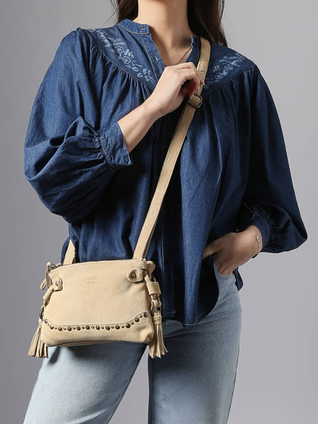 Shoulder Bag Houston Leather Basilic pepper Beige houston BHOU82 other view 1