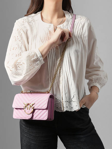 Crossbody Bag Love Bag Quilt Leather Pinko Pink love bag quilt A0GK other view 1