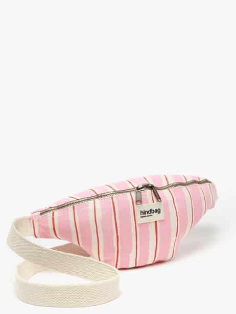Striped Olivia Belt Bag Hindbag Pink rayures RA other view 1