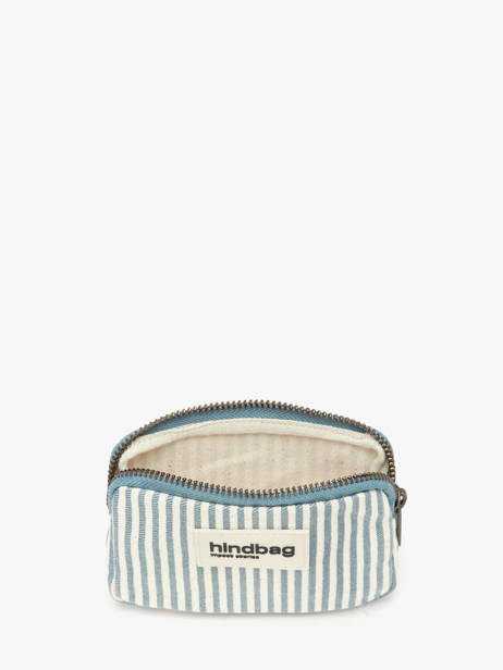 Porte-monnaie Hindbag Bleu rayures RA vue secondaire 1