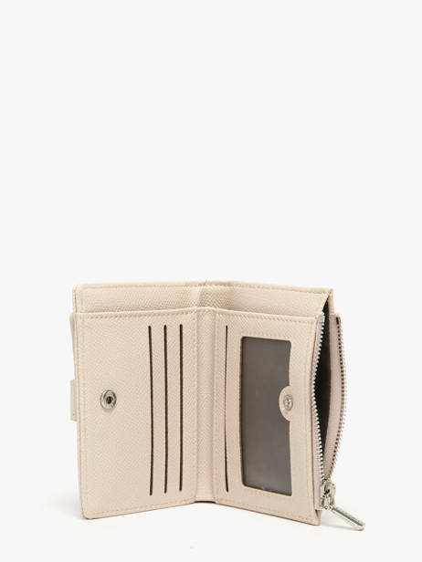 Coin Purse With Card Holder Saffiano Miniprix Beige saffiano F5012 other view 2