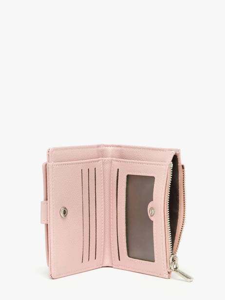 Coin Purse With Card Holder Miniprix Pink saffiano F5012 other view 2