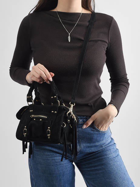 Sac Bandoulière Velvet Cuir Milano Noir velvet VE24092O vue secondaire 1