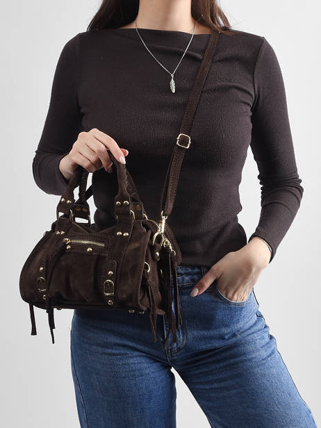 Sac Bandoulière Velvet Cuir Milano Marron velvet VE24093O vue secondaire 1