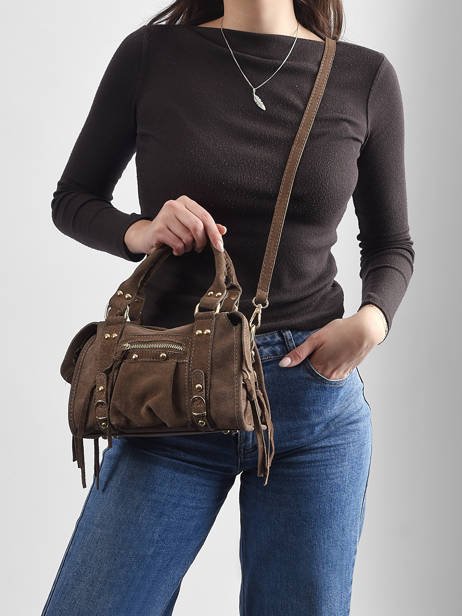 Sac Bandoulière Velvet Cuir Milano Beige velvet VE24093O vue secondaire 1