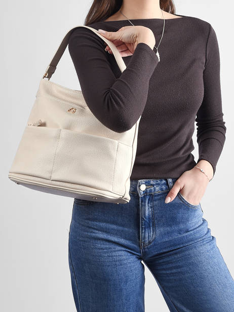 Shoulder Bag Soft Lulu castagnette White soft AISSAM other view 1