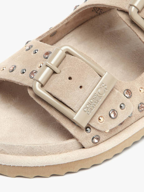 Sandales En Cuir Colors of california Beige women CBIOW05N vue secondaire 2