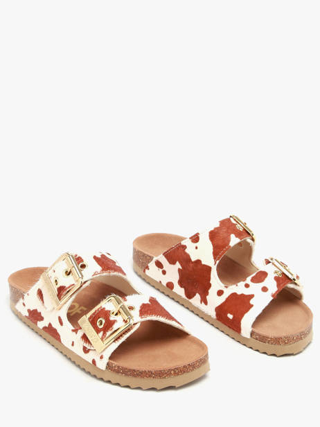 Sandales En Cuir Colors of california Marron women HCBIO502 vue secondaire 1
