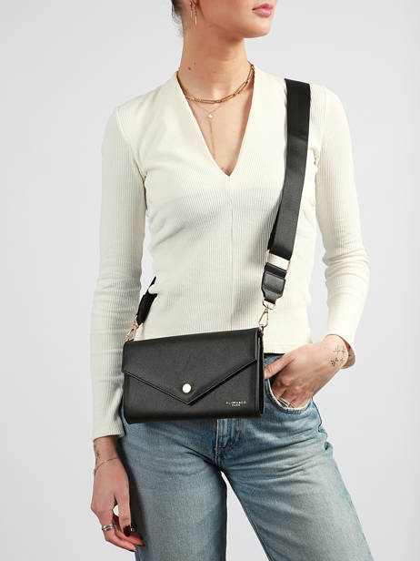 Clutch Miniprix Black saffiano F5017 other view 1