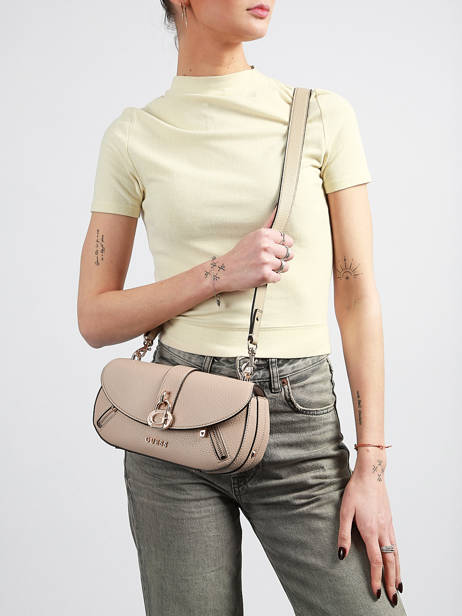 Sac Bandoulière Jessa Polyester Guess Beige jessa BG836220 vue secondaire 1