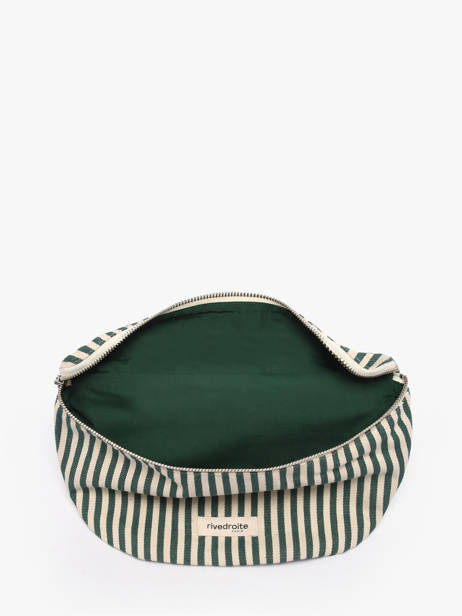 Recycled Coton Custine Striped Belt Bag Rivedroite Green spring striped CUSTSTRI other view 2