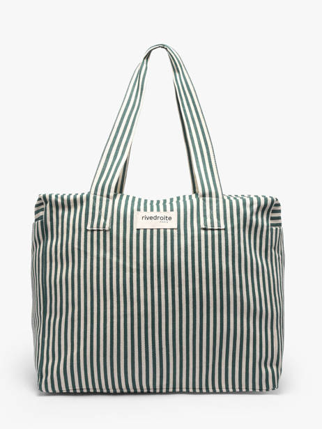 Shoulder Bag Célestins Striped Recycled Cotton Rivedroite Green spring striped CELESTRI