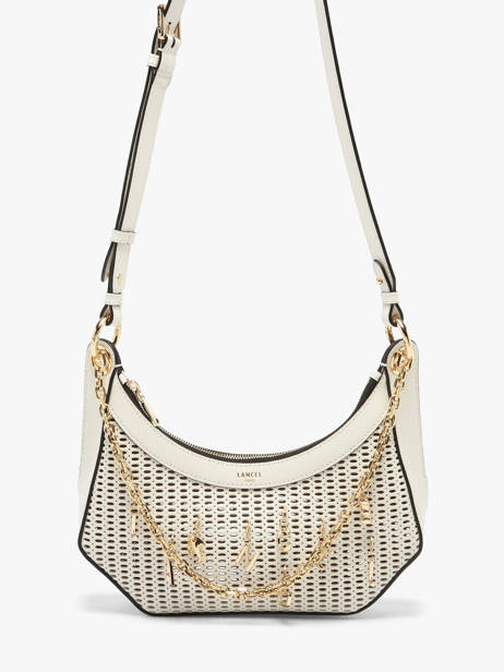 Medium Leather Croisette Charms Crossbody Bag Lancel White croisette A14012 other view 1