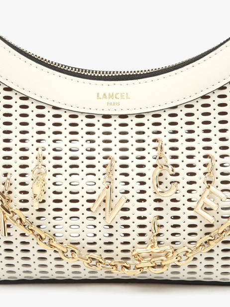 Medium Leather Croisette Charms Crossbody Bag Lancel White croisette A14012 other view 2