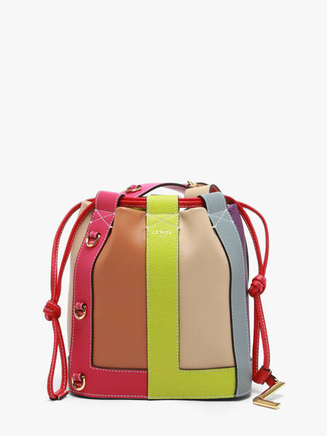 Small Leather Elles Colorblock Bucket Bag Lancel Multicolor elles A14203