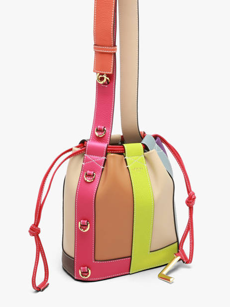 Small Leather Elles Colorblock Bucket Bag Lancel Multicolor elles A14203 other view 1