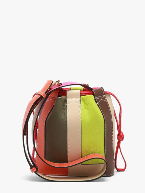 Small Leather Elles Colorblock Bucket Bag Lancel Multicolor elles A14203 other view 4