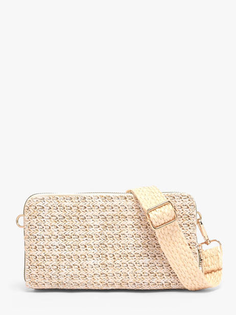 Portefeuille Et Bandoulière Miniprix Beige raphia 1460 vue secondaire 3