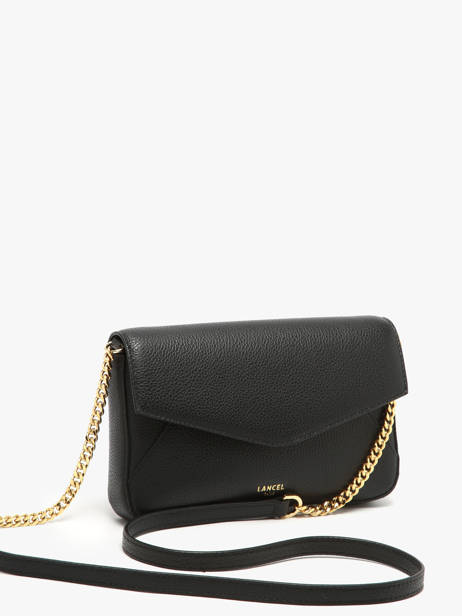 Crossbody Bag Enveloppe Leather Lancel Black enveloppe A14024 other view 1