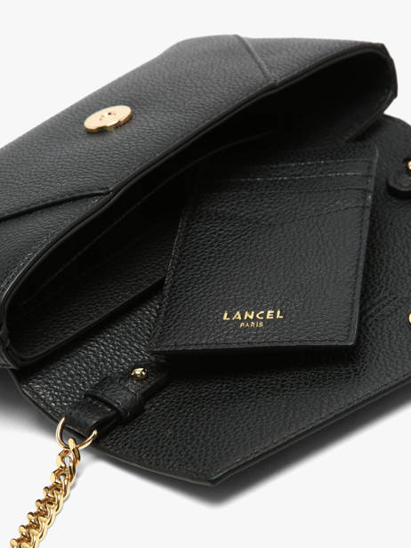 Crossbody Bag Enveloppe Leather Lancel Black enveloppe A14024 other view 3