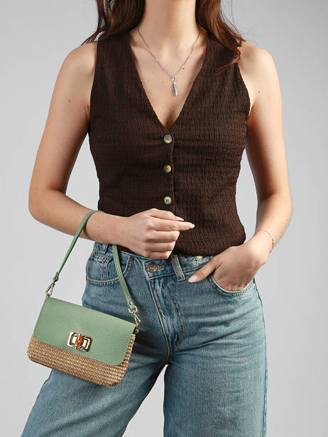 Sac Bandoulière Capri Milano Vert capri CP25112 vue secondaire 1