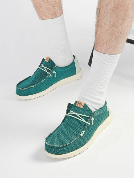 Mocassins Wally Braided Hey dude Vert men 40003 vue secondaire 1