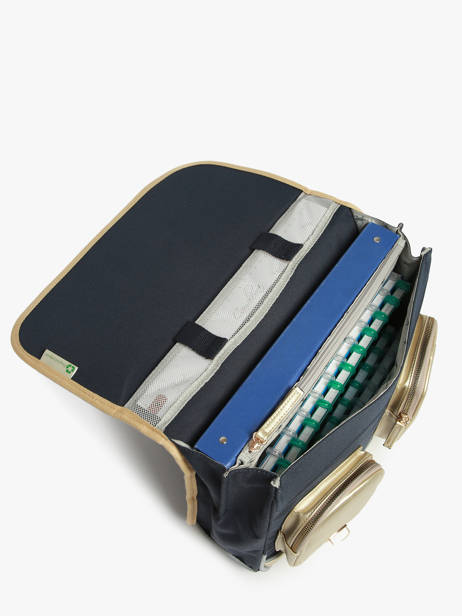 Wheeled Schoolbag 2 Compartments Cameleon Blue vintage fantasy PBVGCA35 other view 3