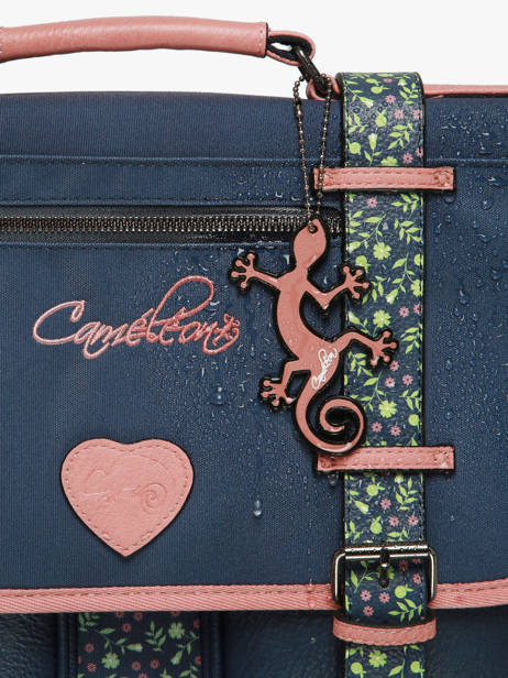 Wheeled Schoolbag 3 Compartments Cameleon Blue vintage fantasy PBVGCA41 other view 6