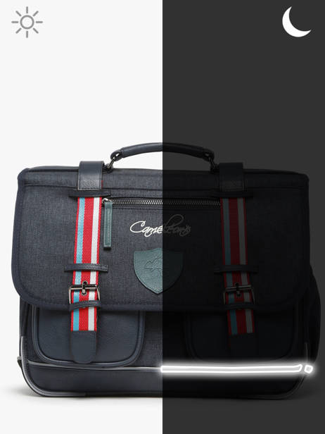 Satchel 2 Compartments Cameleon Blue vintage urban PBVBCA35 other view 7